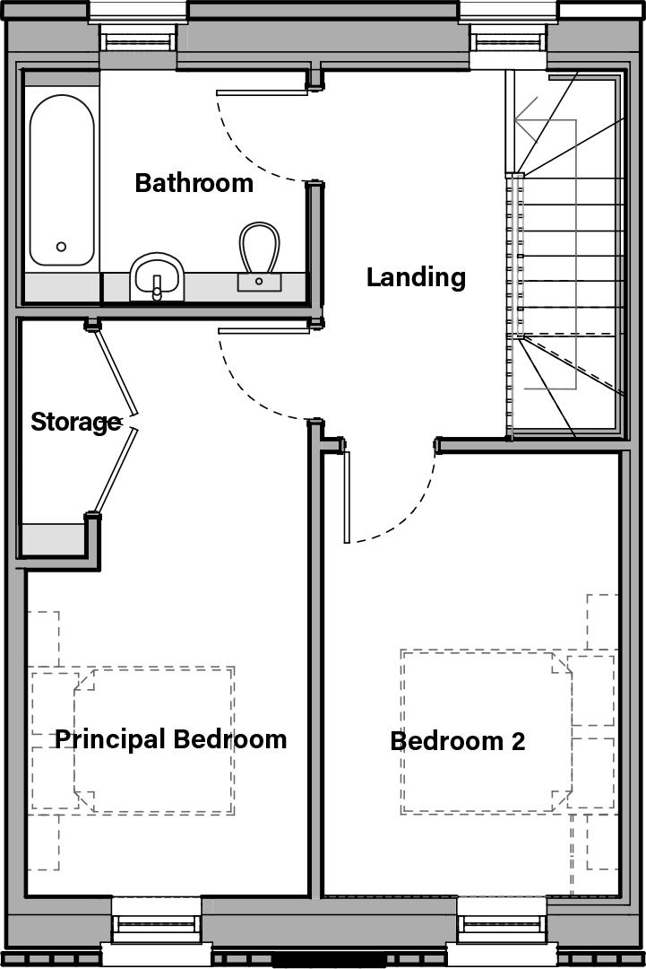 Aquila North first floor plans