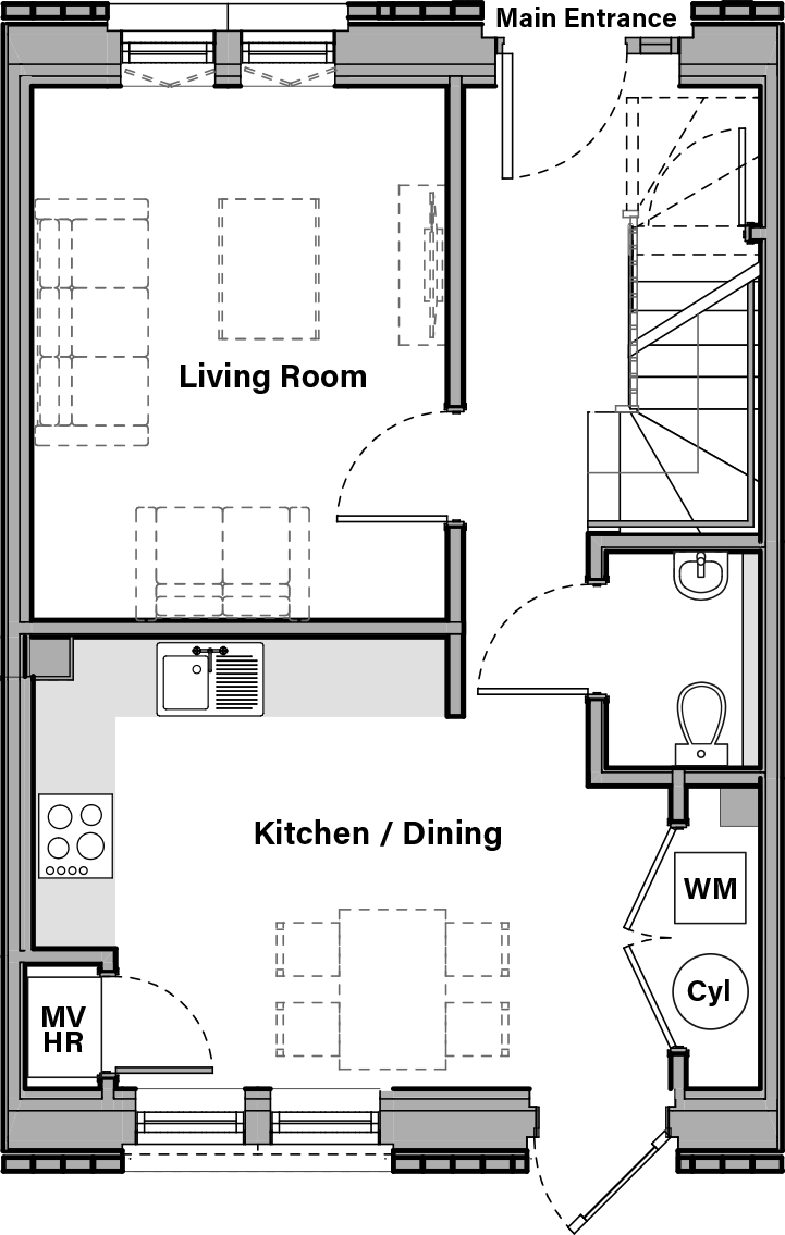 Aquila south ground floor plans