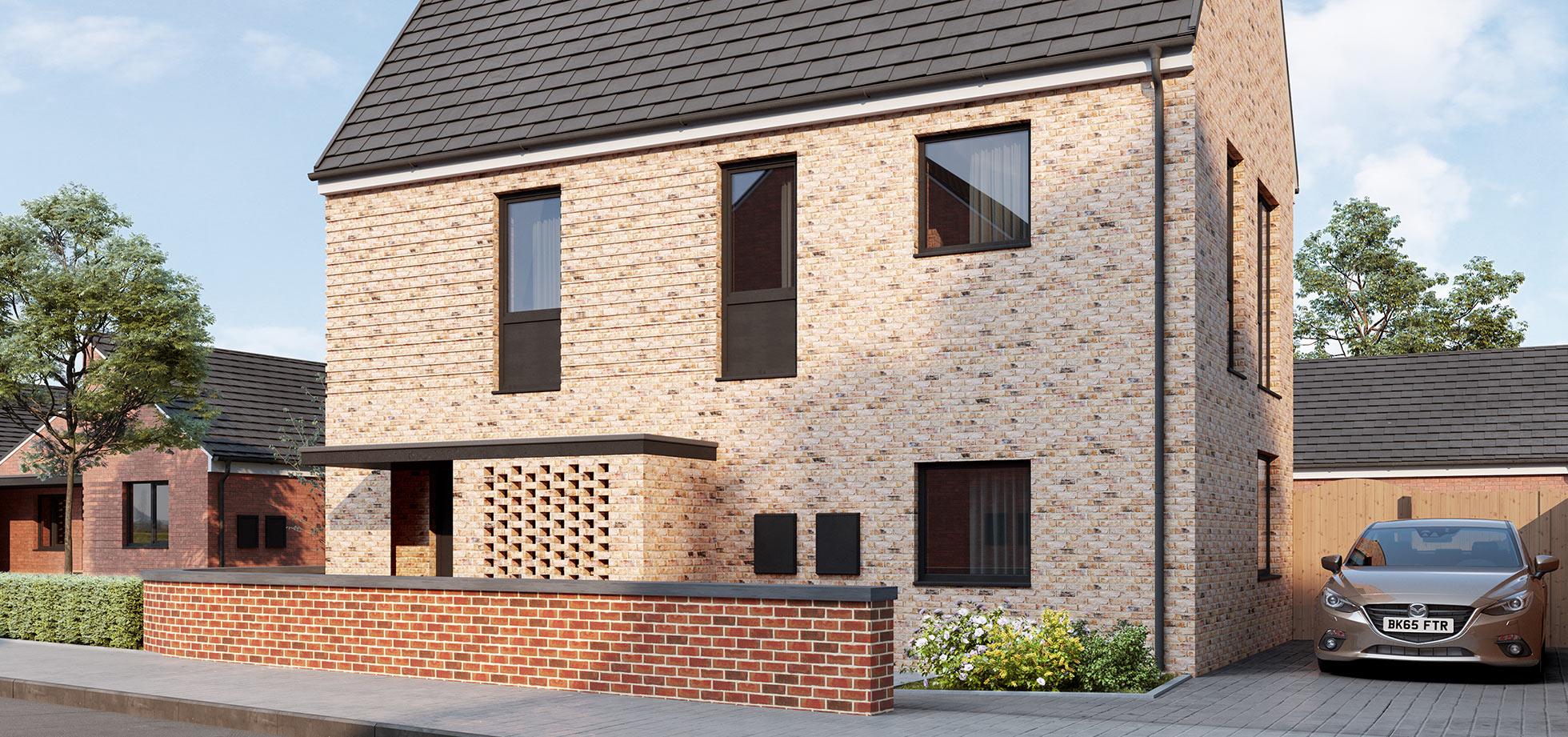 An image of 1 house from the Shape Homes York housing development