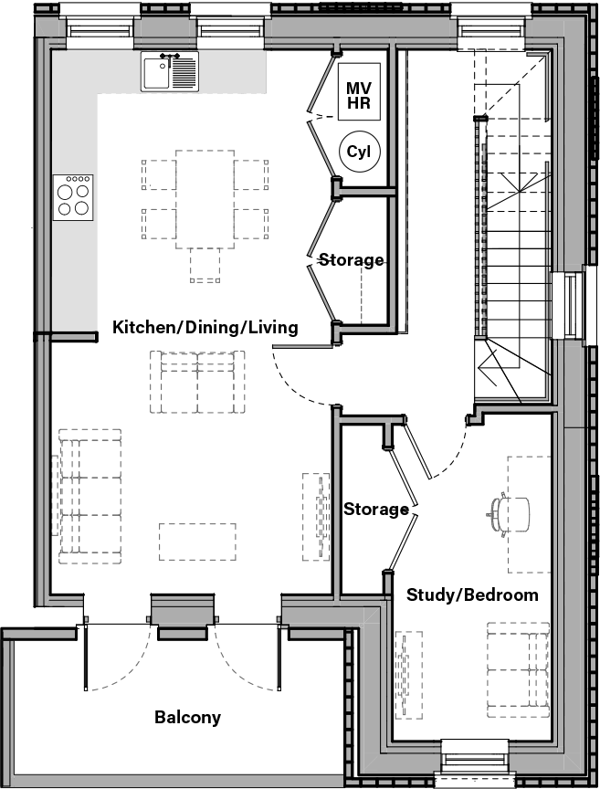 Orion south first floor plan