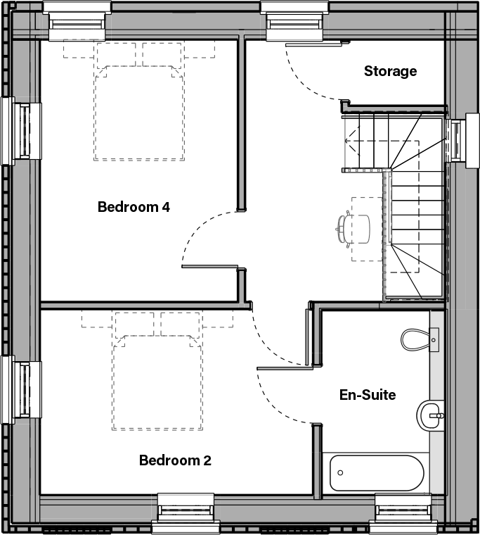 Perseus north second floor plans
