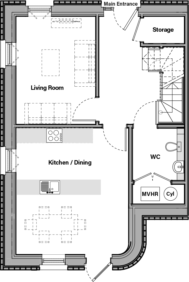 Perseus south ground floor plan