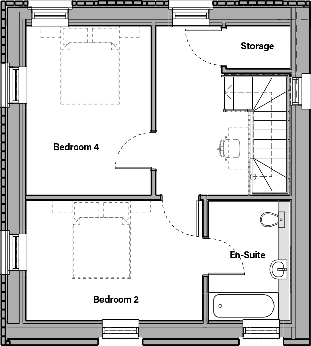 Perseus south second floor plan