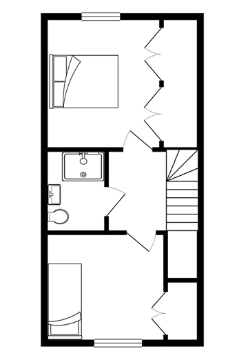 The Bellflower second floor plan