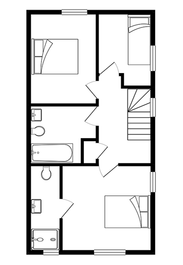 The Betony first floor plan