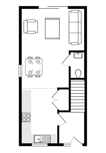 The Burdock ground floor plan
