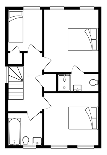 The Clover first floor plan
