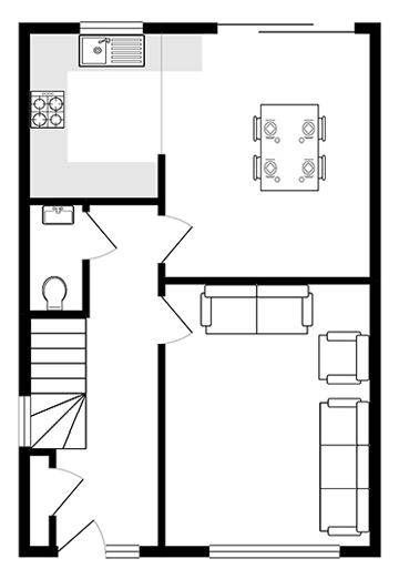 The Clover ground floor plan