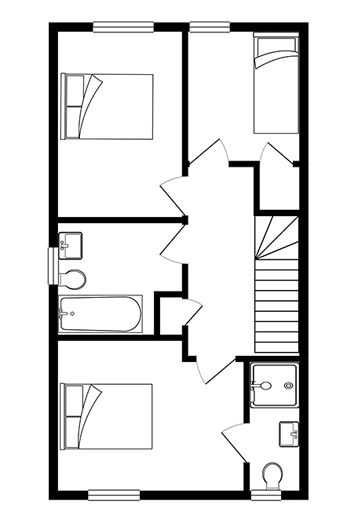 The Fern first floor plan
