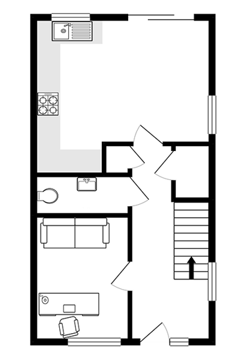 The Hollyhock ground floor plan
